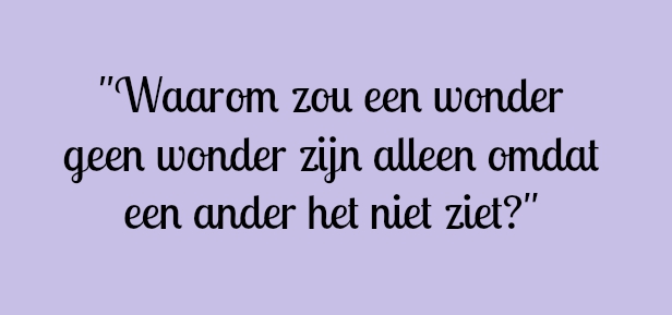 Bewonder jouw wonder