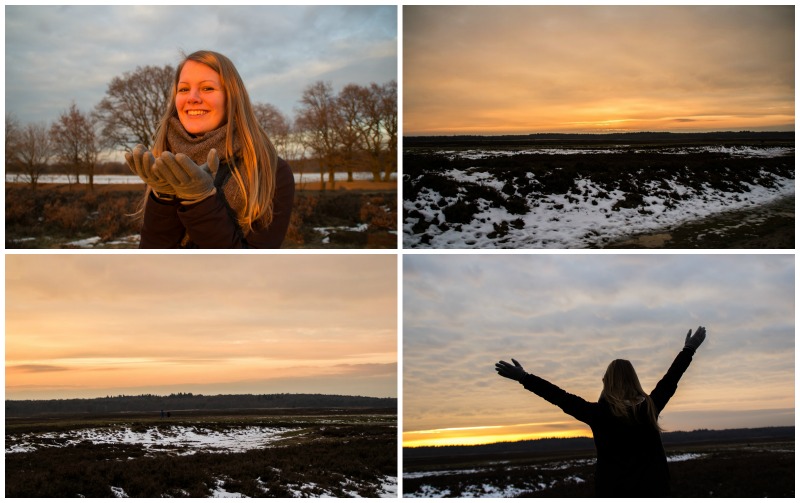 Genieten van prachtige zonsondergang bij de Ginkelse Heide, Ede